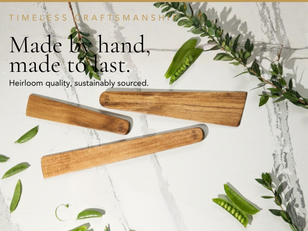 3-Piece Flat Wooden Spatula Set