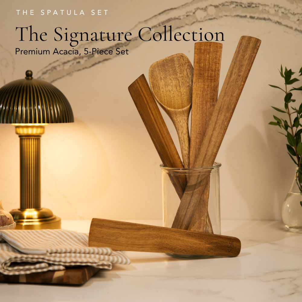 5-Piece Acacia Wood Utensil Set