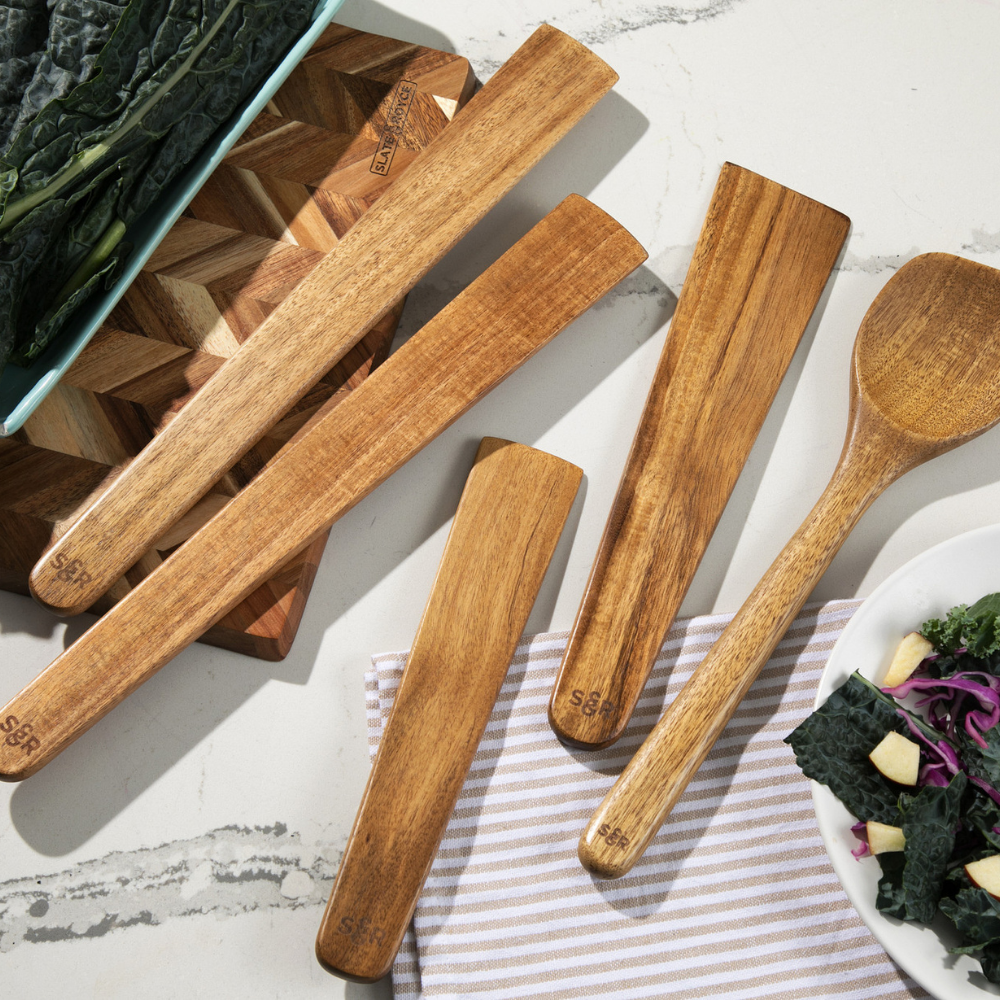 5-Piece Acacia Wood Utensil Set